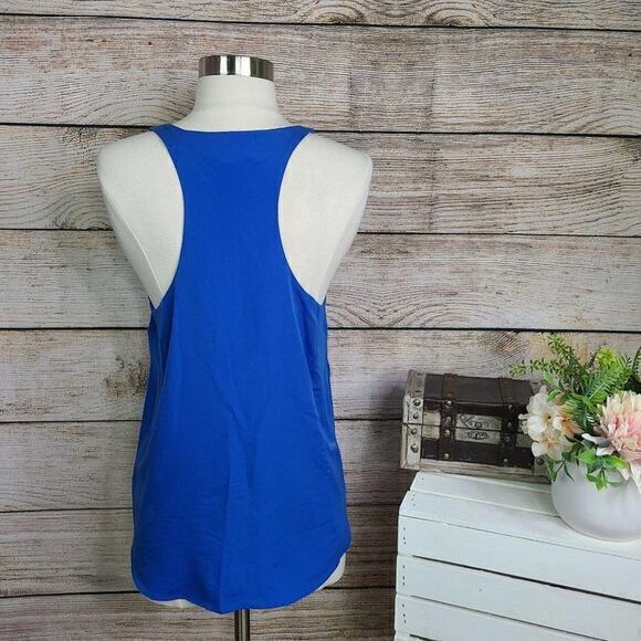 1.State Blue Racerback Asymmetrical Hem Tank - Picture 2 of 5